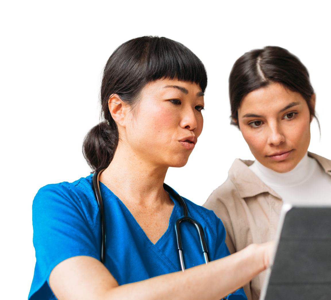 Clinician with Patient